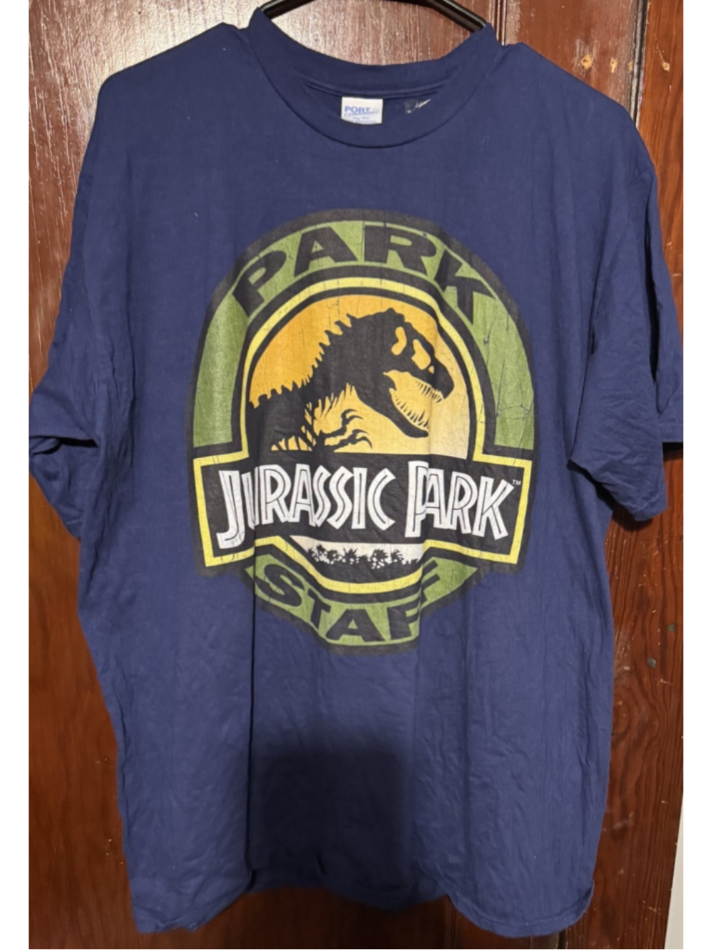 Jurassic Park T-Shirt Park Staff Blue Men's Size XL